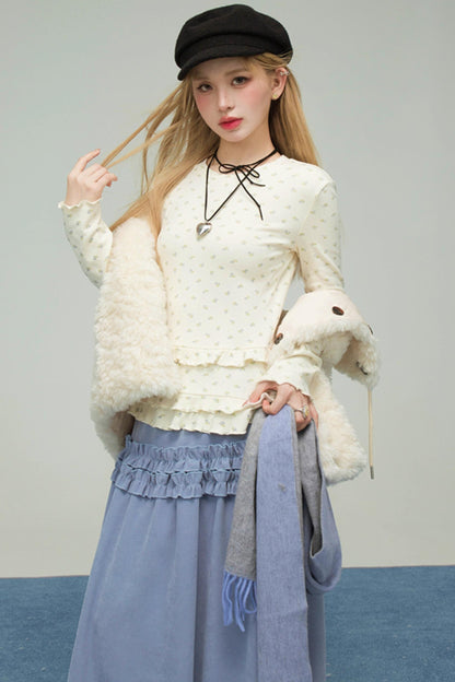 スウィートハートラッフルドバッドスカート