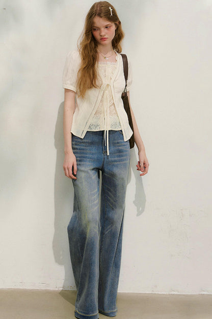 ルーズデニムパンツ