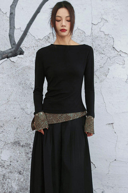 フィッシュスケールジャカードトップス