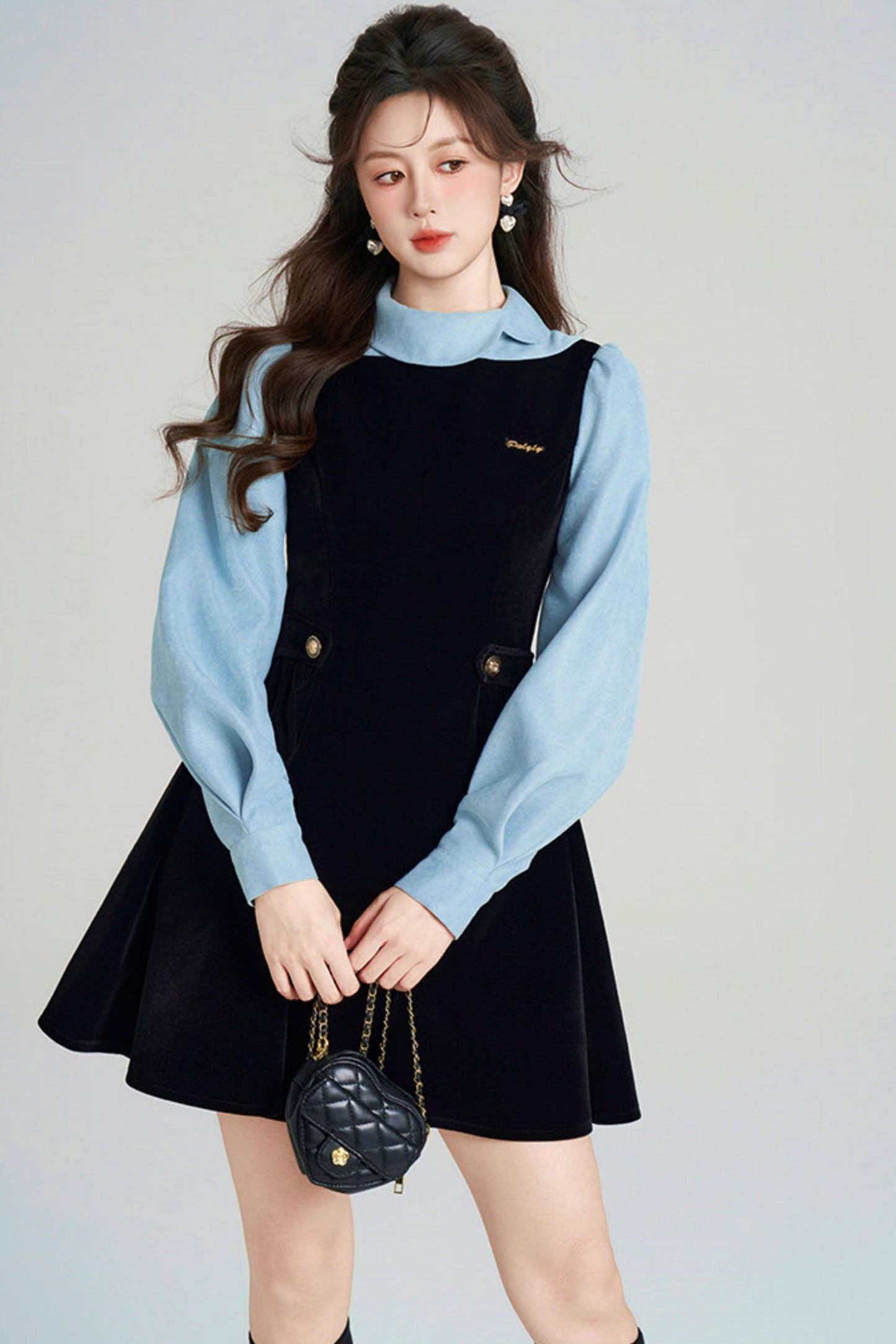 Spliced Velvet Hepburn Dress