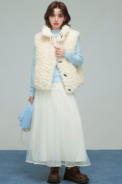 リバーシブルココナッツクリームベスト