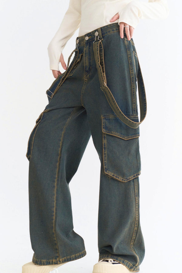 グラビティポケットワイドレッグジーンズ
