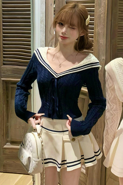 Sweet Sailor Knit + Skirt