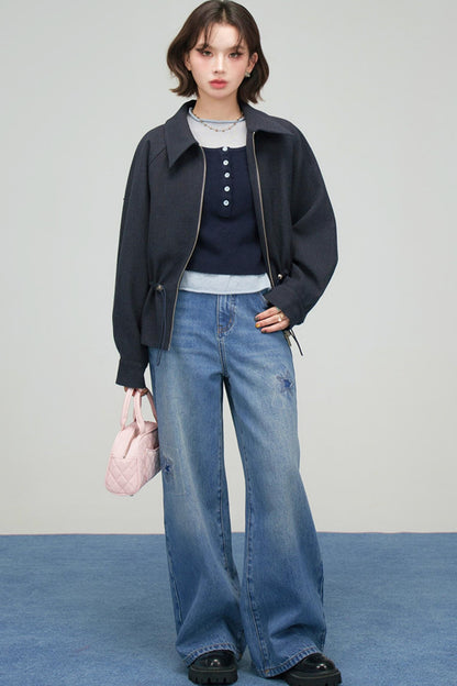 ディープシーブルージャケットスカートセット