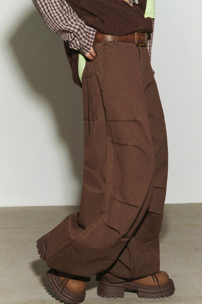 Vintage-gewaschene Plisseehose