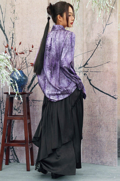 Dark Romantic Satin Skirt