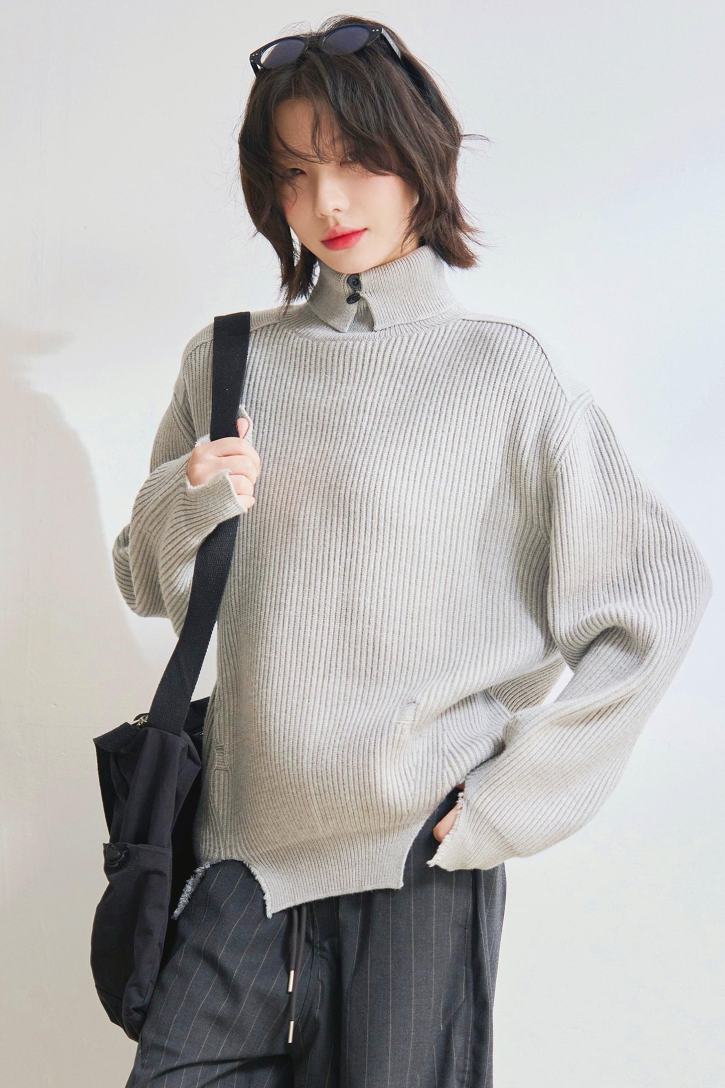 Basic Knit Turtleneck Sweater