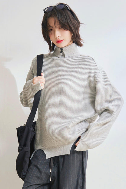 Basic Knit Turtleneck Sweater