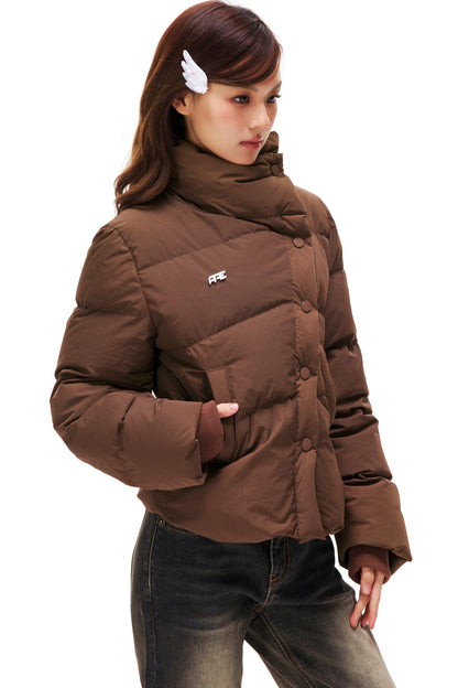American Retro Stand Collar Down Jacket