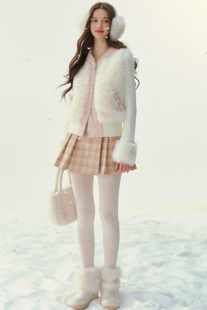 Cat Ear Fur Knit Jacket