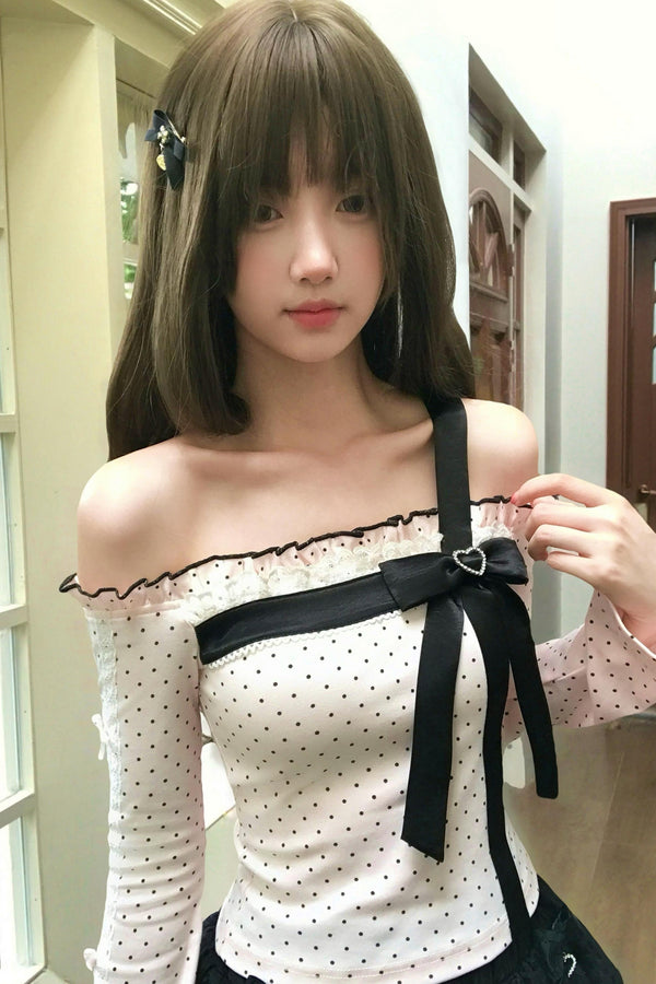Dot Frill Princess Top + Skirt