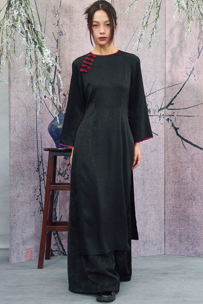 Jacquard Chinese-Style Long Shirt