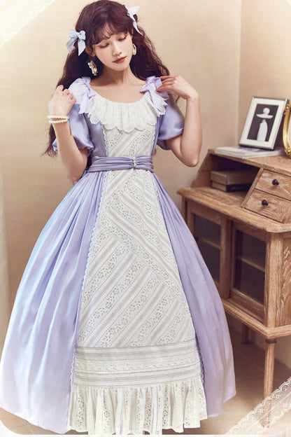 Robe Lolita de Servante avec Dentelle et Rubans