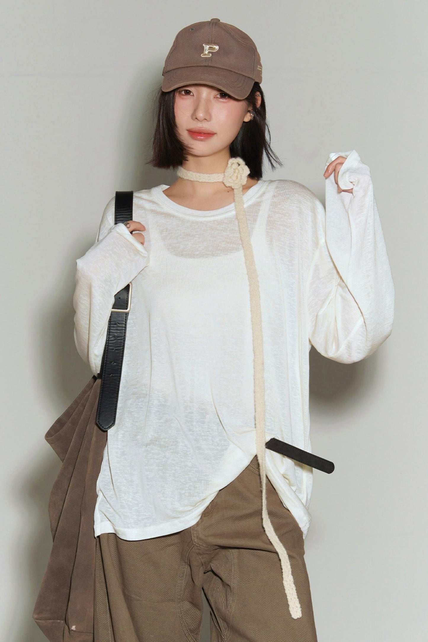 Cover-up Transparentes, lockeres Oberteil