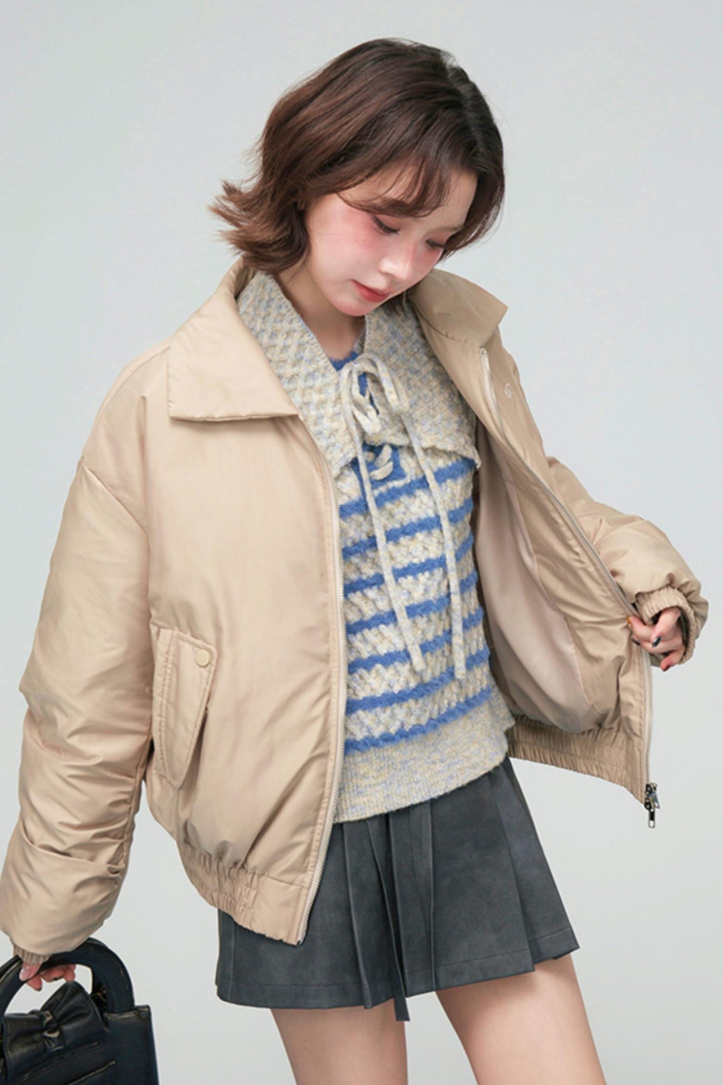 カラーブロックボーダーニット