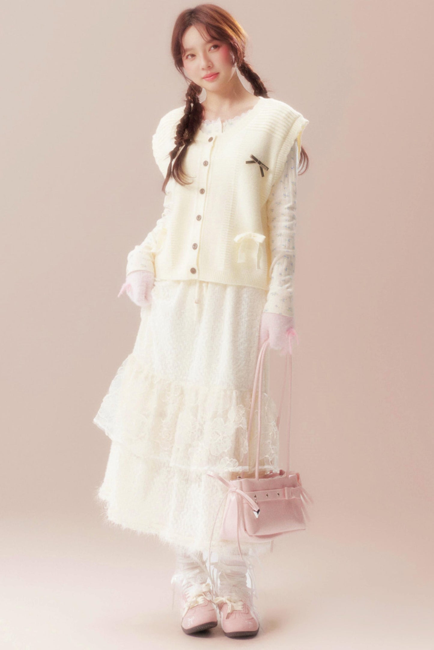 ムーンライトソングリボンニットベスト