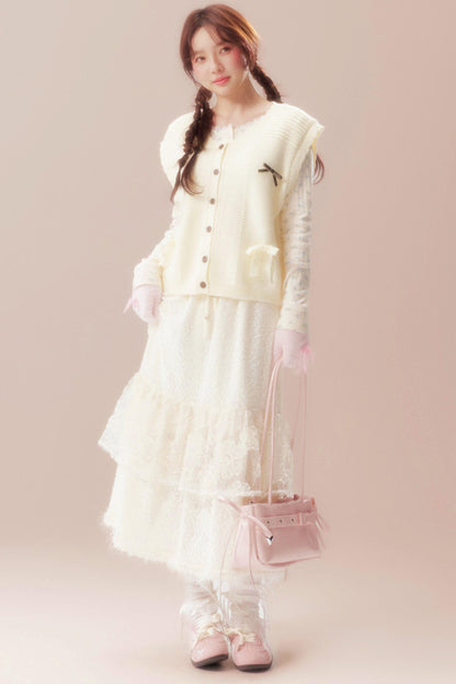 ムーンライトソングリボンニットベスト