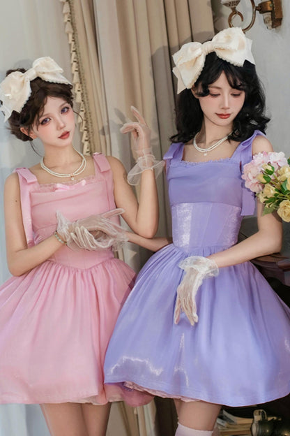 バブルシーヘリンボーンロリータジャンパースカートロリータセットアップ