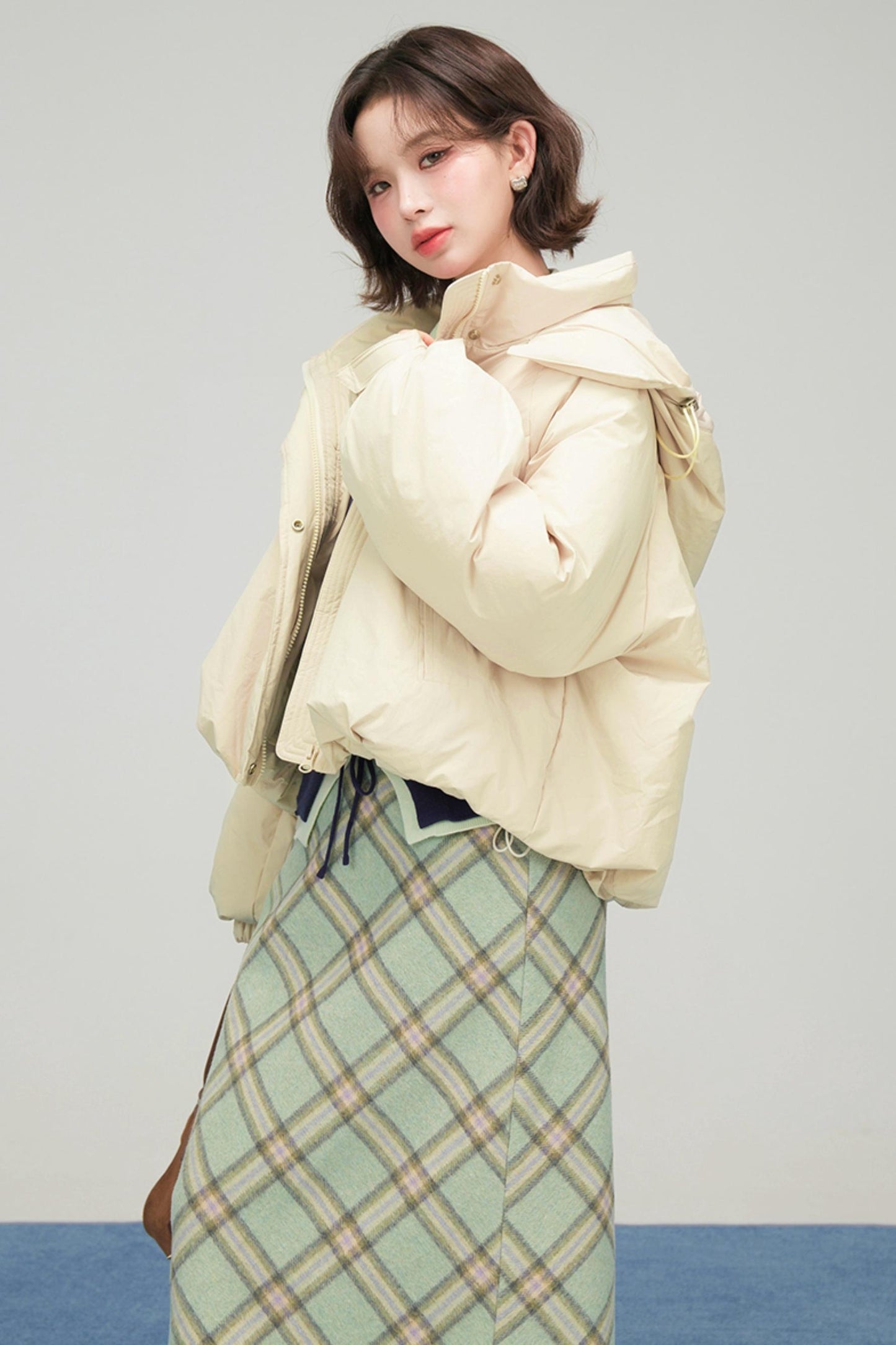 ビンテージプリントバイアスカットスカート