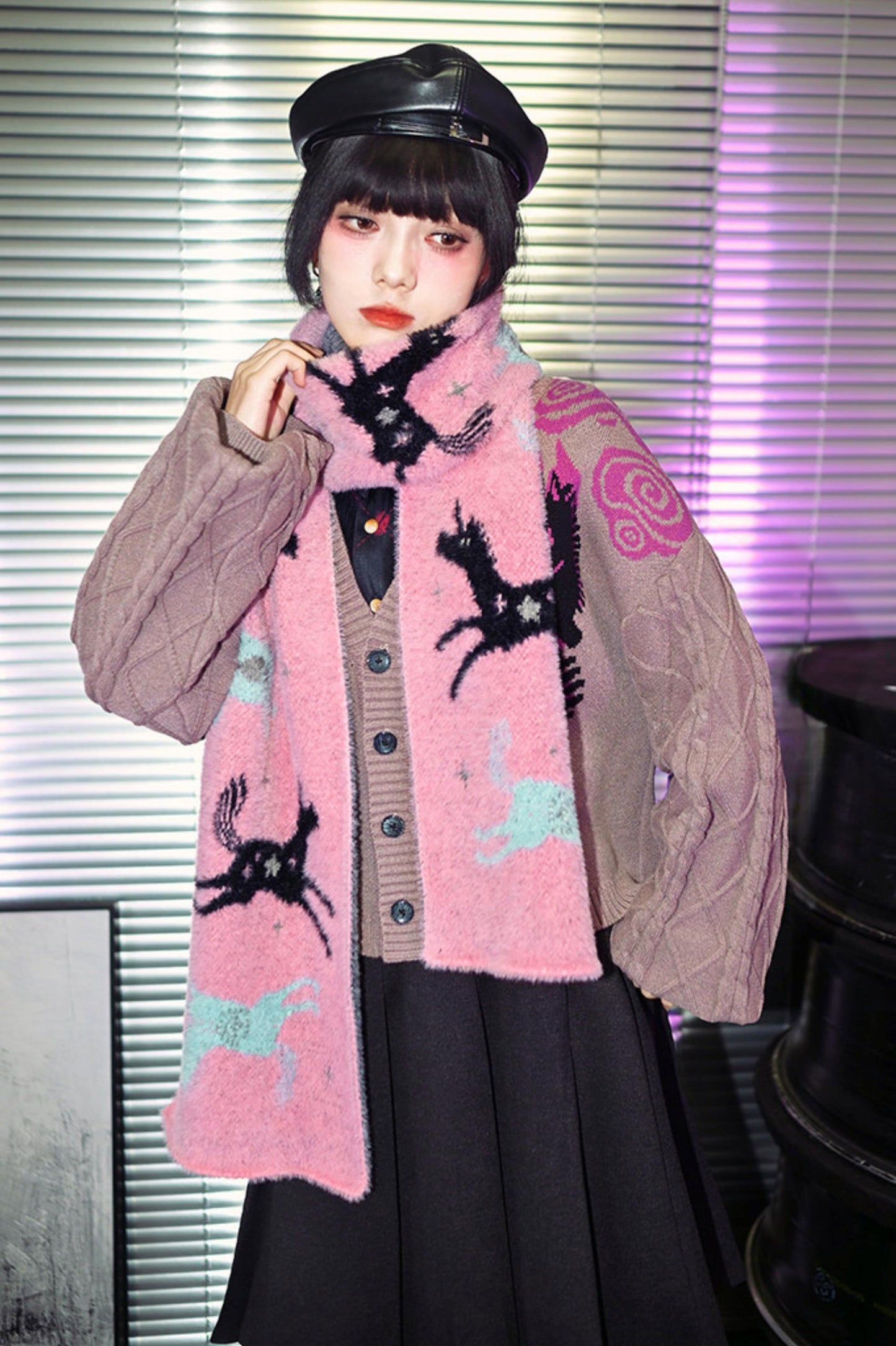 アンブライドゥルドチェスジャカードカーディガン