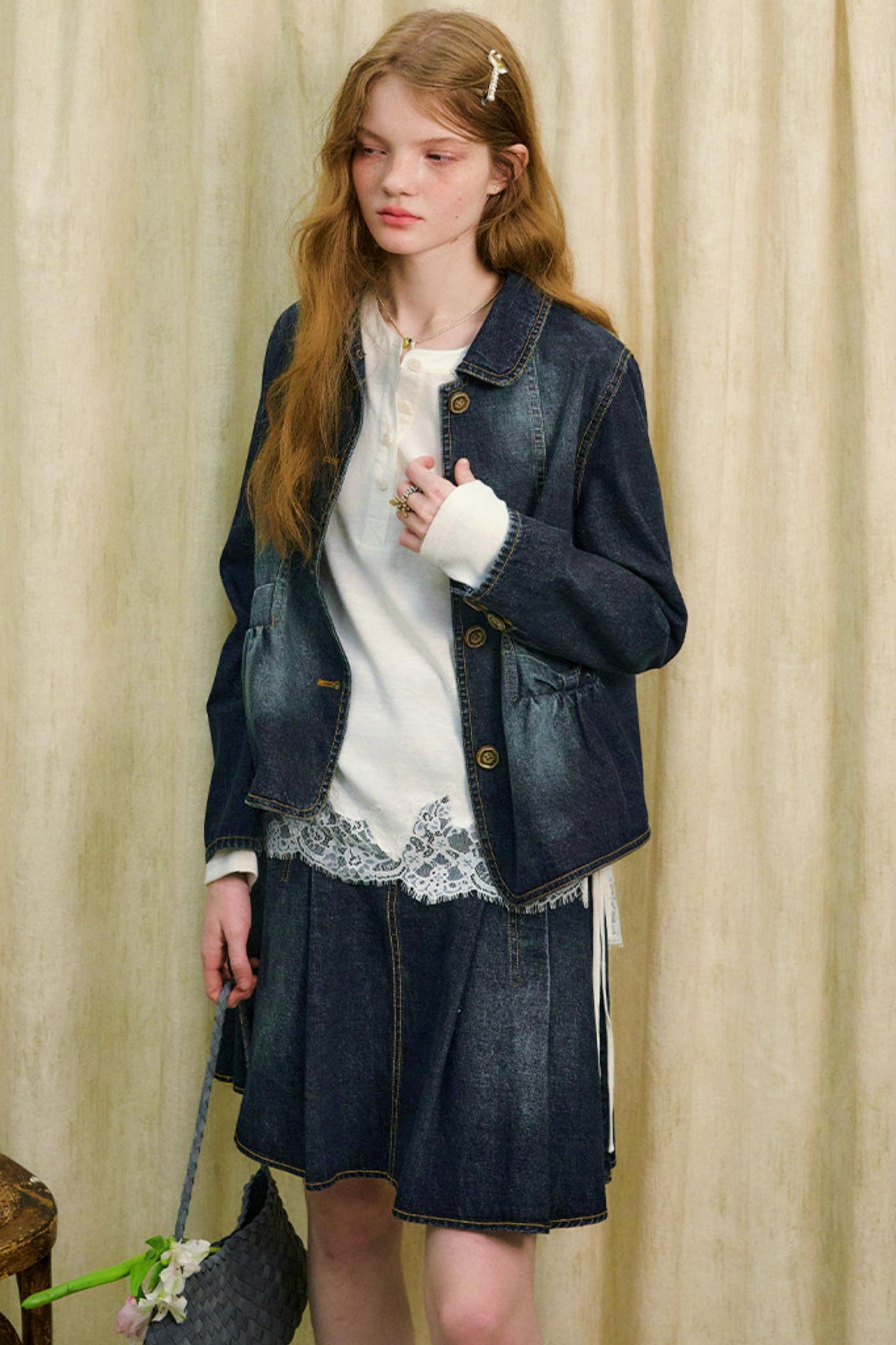 러브 다이어리 데님 재킷 + 스커트