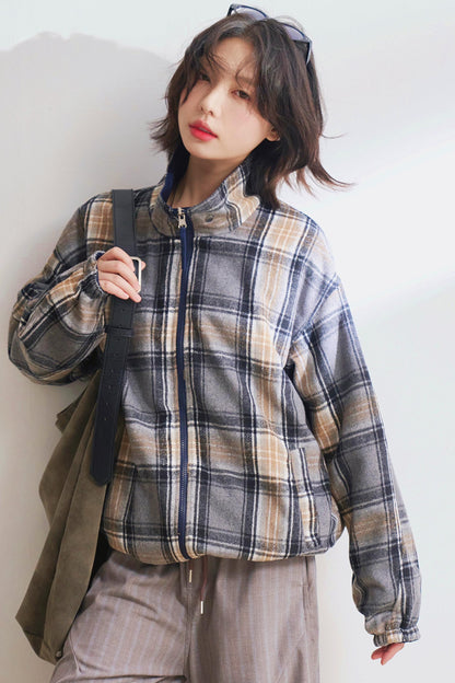 ダブルサイドスタンドカラージャケット