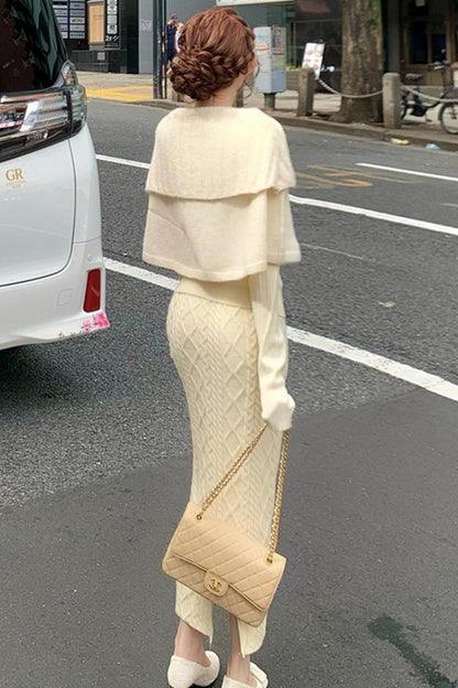 キュートフィットロングスリーブトップス＋レーストリムベースアンダーウェア