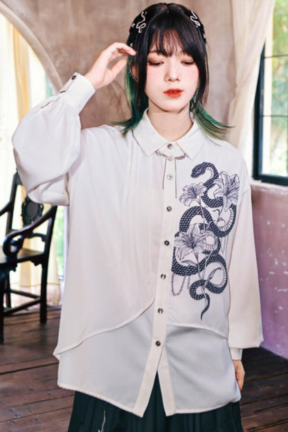 Dark Realm Chiffon Blouse