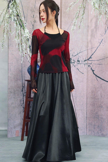 Elegant Satin Skirt