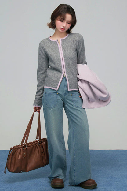 セリーングレーコントラストカーディガン