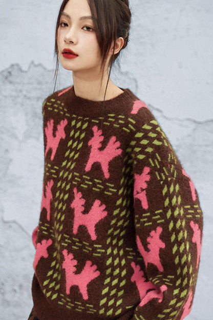 Colorblocked Alpacaswetter