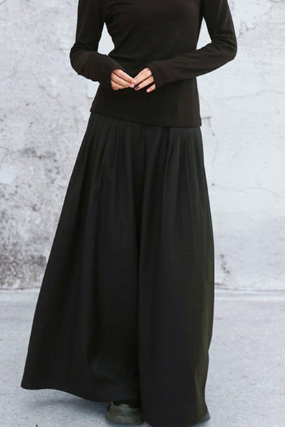 ダークモードワイドレッグパンツ