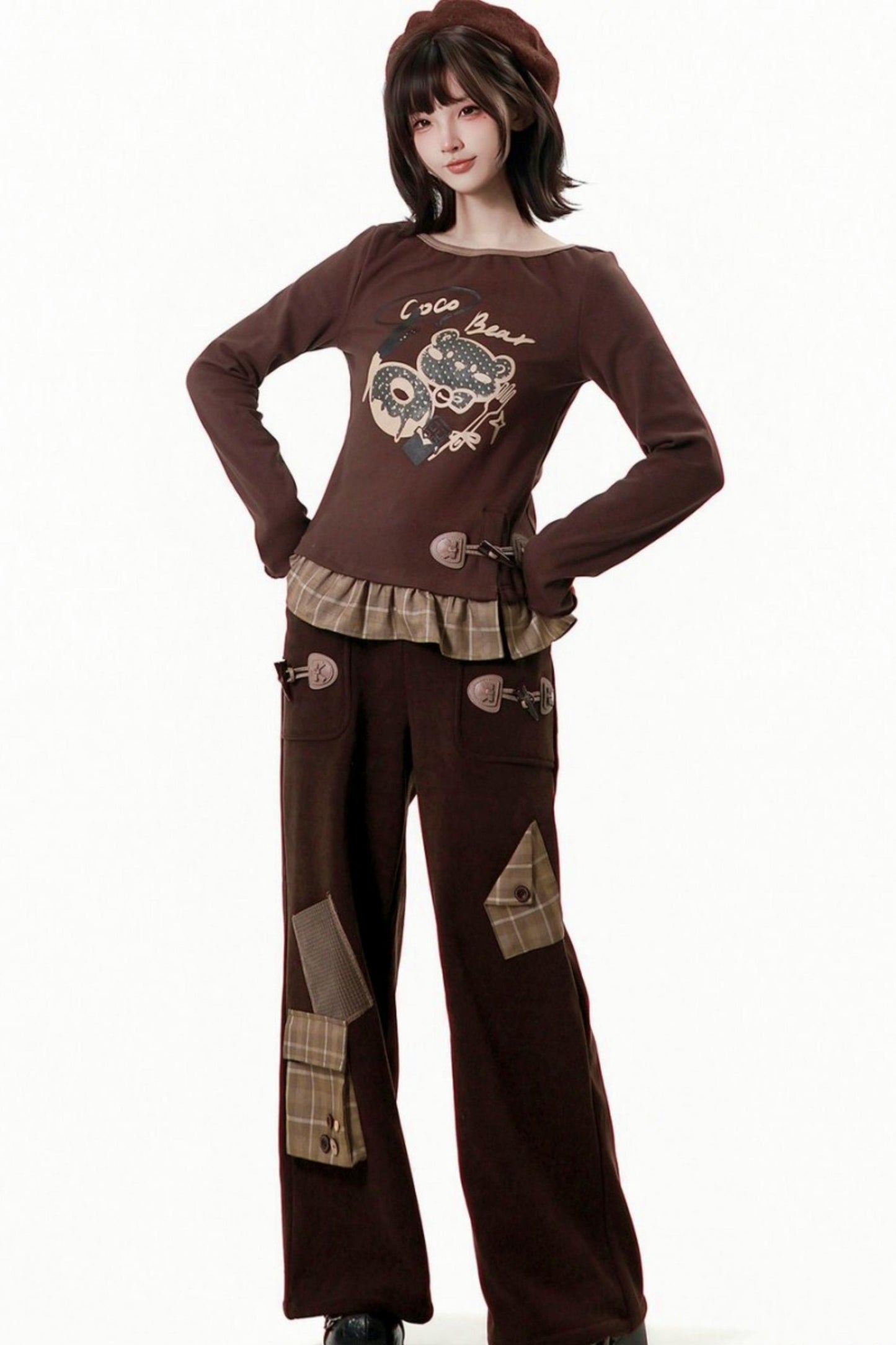 Fuzzy Waffle Jacket + Top + Pants