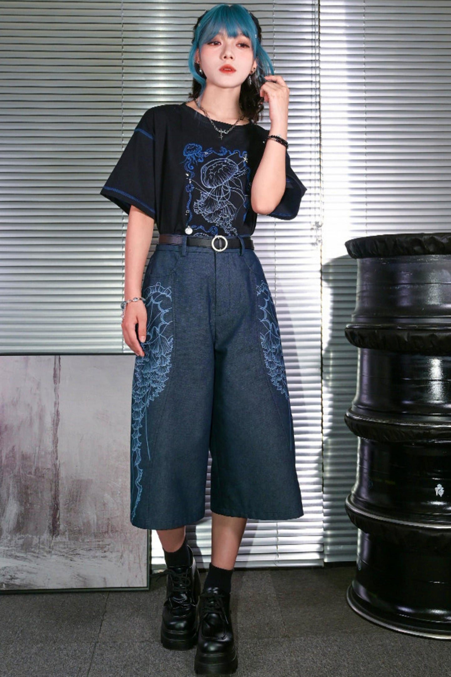 Blue Realm Jellyfish Cotton Top