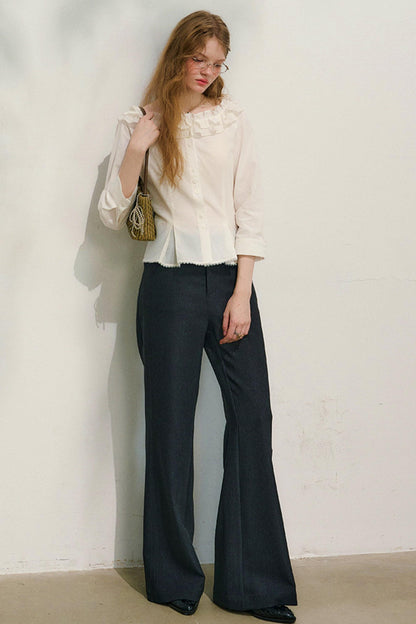 러브 프릴 레이스 블라우스