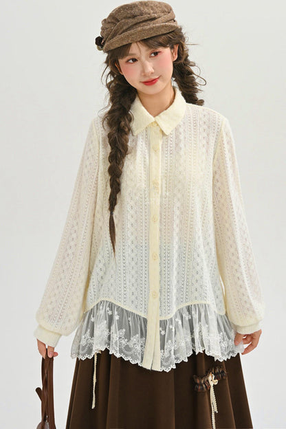Mori Lace Patchwork Blouse