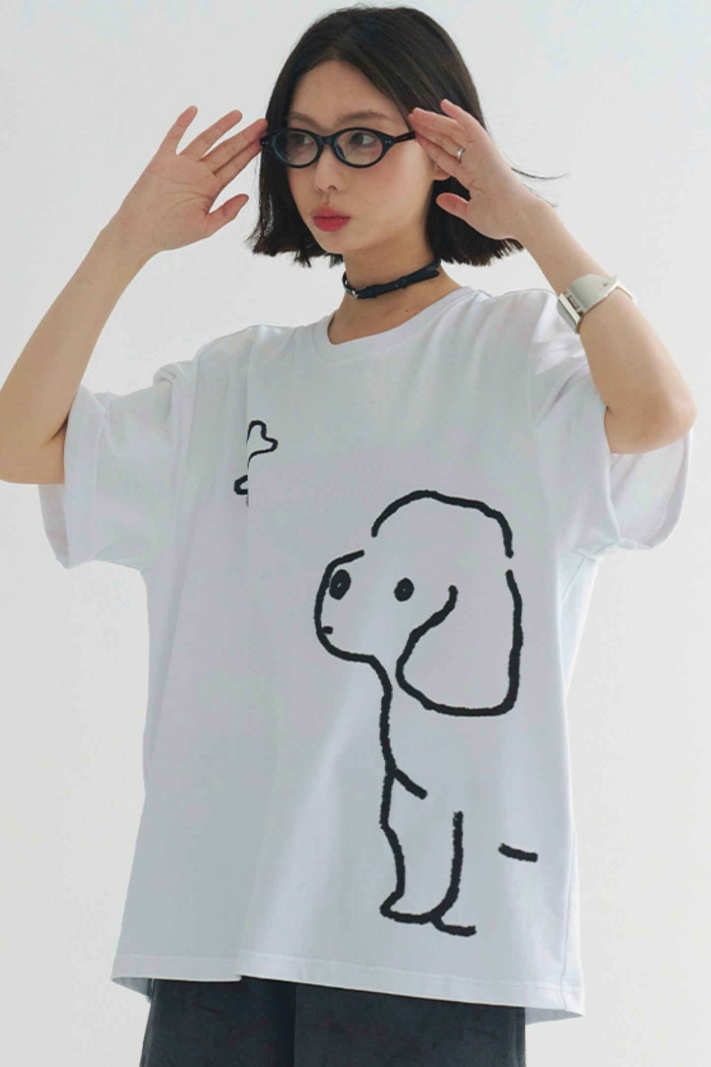 T-shirt à motif chiot