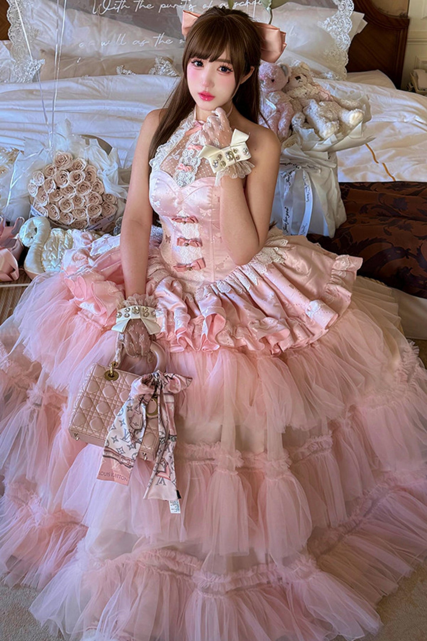 Romantic Pink Princess Dress (Pre-order)