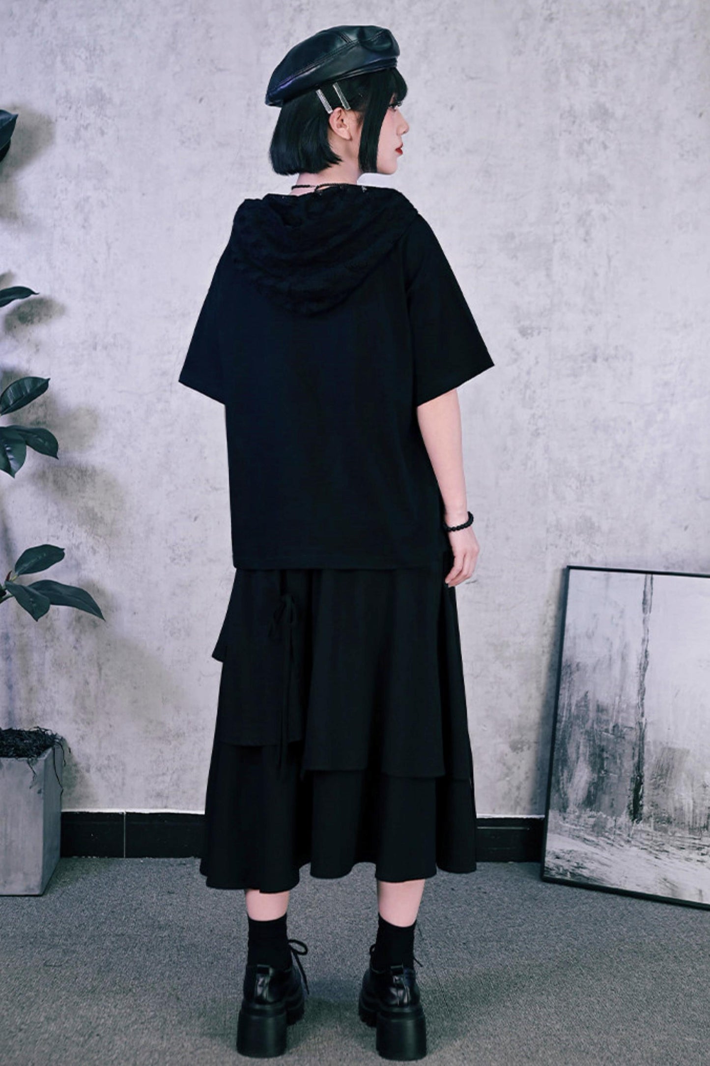 Dekadentes Oversize-T-Shirt im China-Stil