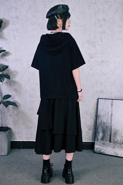 Dekadentes Oversize-T-Shirt im China-Stil