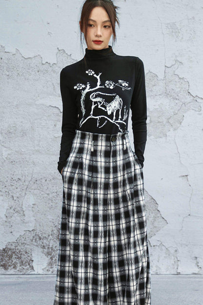 アーティスティックニットスリムフィットトップス