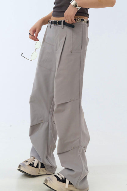 リラックスフィットプリーツレッグパンツ