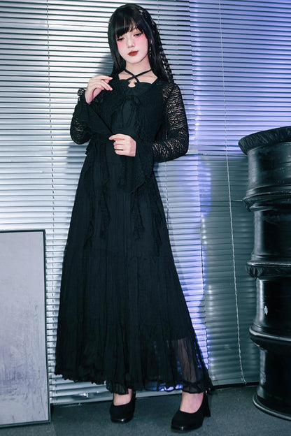 Gothic Chiffon Long Skirt