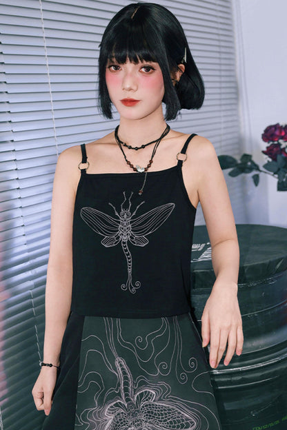 Short-Sleeved Eternity Print Top