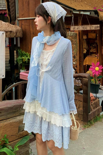 Spitzen-Patchwork-Kleid