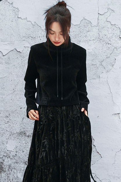 ダークモードハイネックトップス