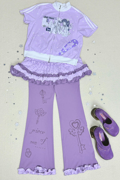Haut zippé étoilé à illustration d’ange