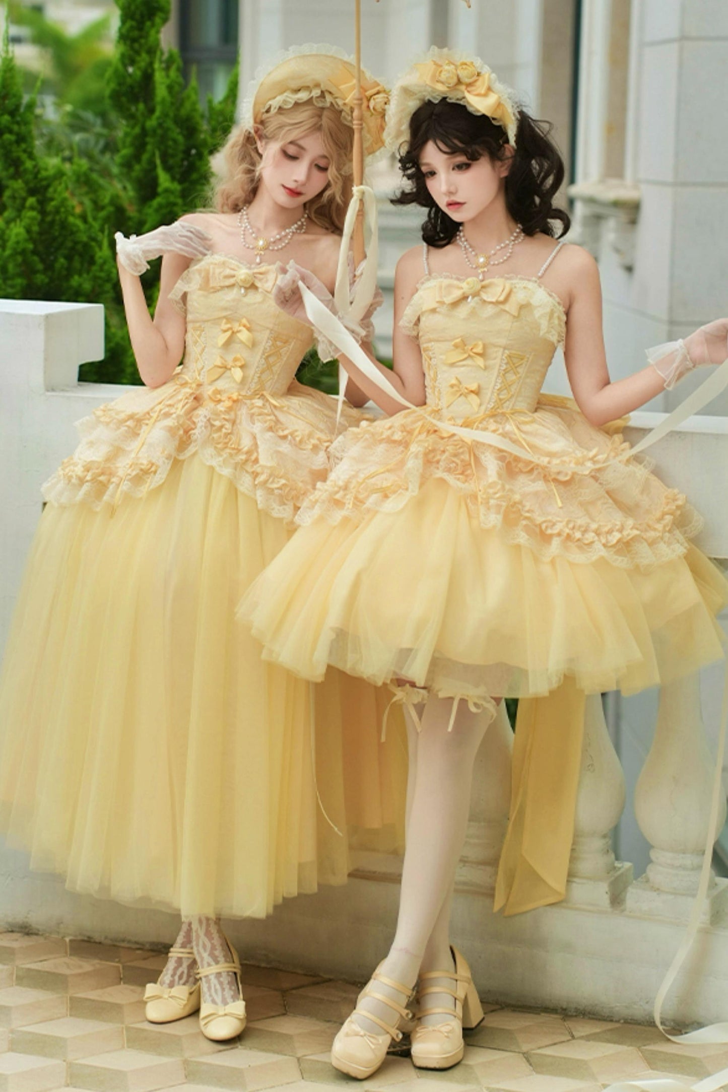 Flower Sweet Mesh Corset Lolita Setup