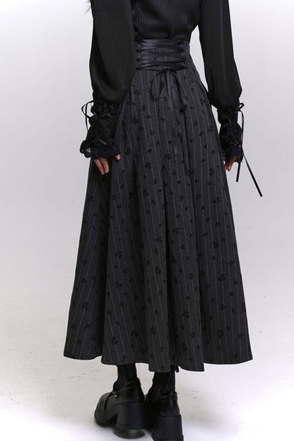 クラシックストライプパターンエーラインスカート