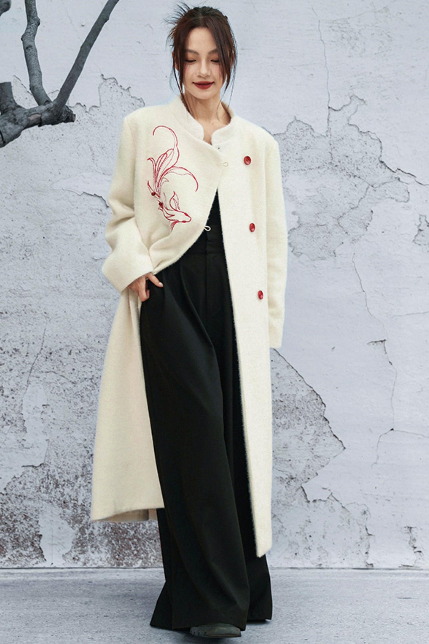 フォーミンクエンブロイダードコート